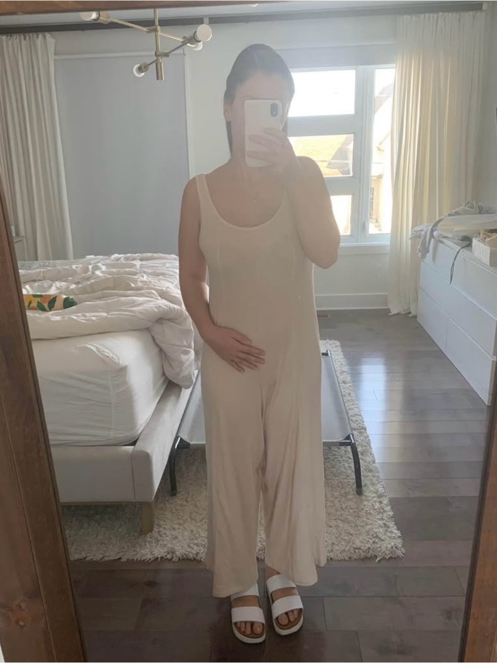 Women’s Cream Lounge Jumpsuit - large